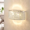 LED glazen kristalwandlamp Alizee in chroom