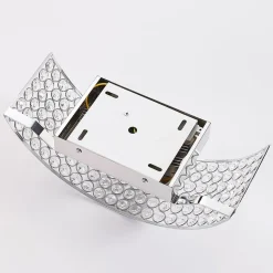 LED glazen kristalwandlamp Alizee in chroom