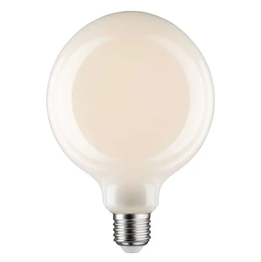 LED glazen lamp E27 6W G125 Fil 2.700K opaal dimbaar