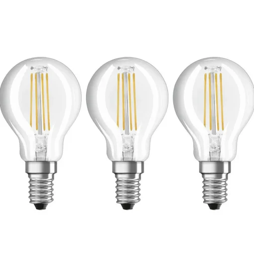 LED gloeilamp E14 4 W, warmwit, set van 3