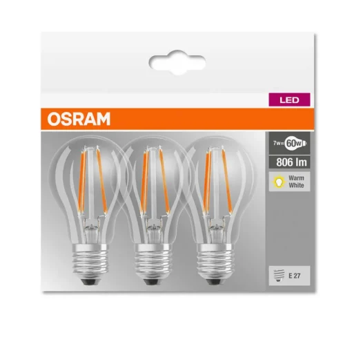 LED gloeilamp E27 6W, warmwit, set v. 2