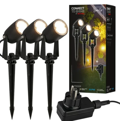 LED grondspies 3927035 12 V starterset van 3, zwart Ø 4 cm