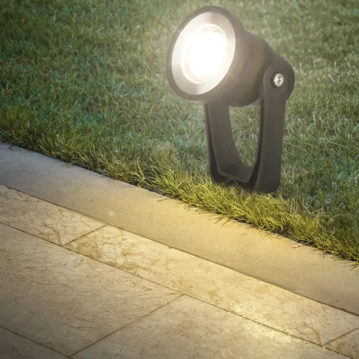 LED grondspies 3918035 12V starterset van 3, zwart, Ø 5 cm