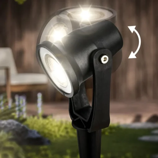 LED grondspies 3918035 12V starterset van 3, zwart, Ø 5 cm