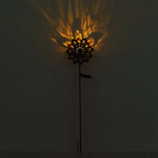 LED grondspies lamp 36571, bloem, windgong, metaal