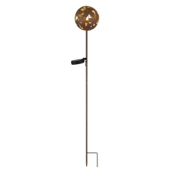 LED grondspies lamp 36747, bol, roestbruin, metaal