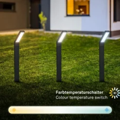 LED grondspies lamp 3796015, zwart, kunststof, CCT