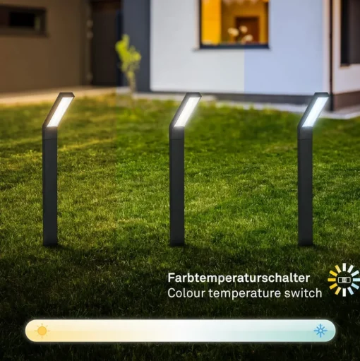 LED grondspies lamp 3796015, zwart, kunststof, CCT
