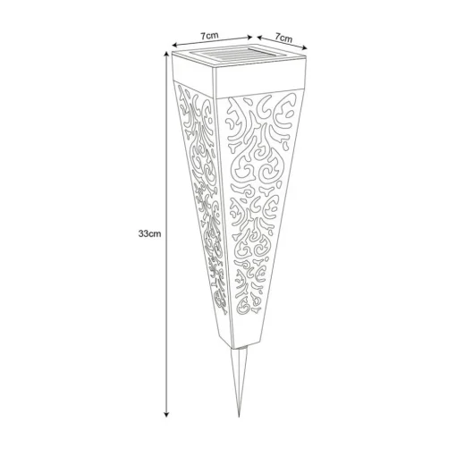 LED grondspies lamp 33578-3, zwart, kunststof, 3 stuks
