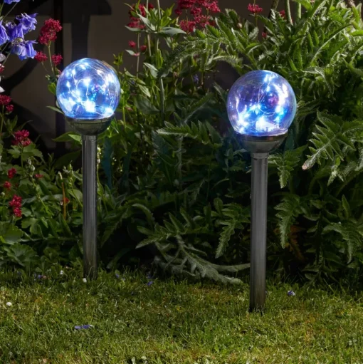 LED grondspies lamp Firefly Opal, set van 4, IP44