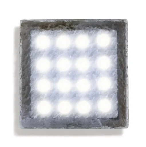 LED grondspot inbouwlamp straatsteen Akiaki, 10 cm, beloopbaar