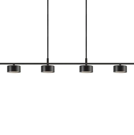 LED hanglamp Clyde, 4-lamps, recht