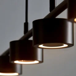 LED hanglamp Clyde, 4-lamps, recht