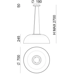 LED hanglamp Demì, dimbaar met DALI