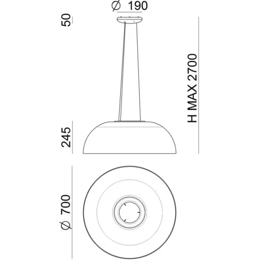 LED hanglamp Demì, dimbaar met DALI