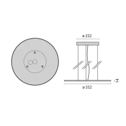 LED hanglamp FL Rond 555 PL MP DALI 830