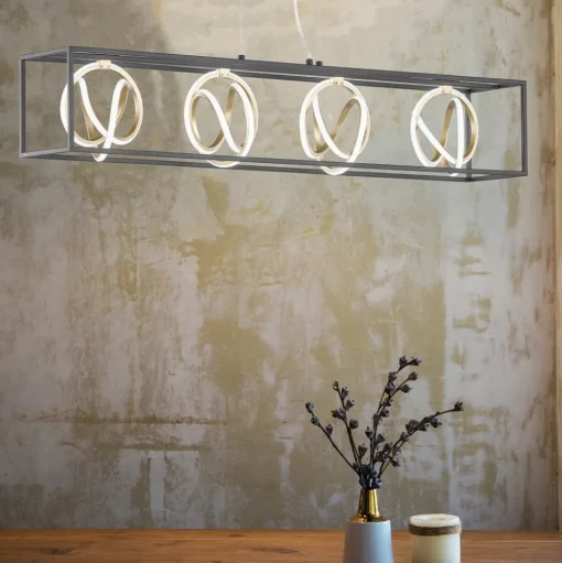LED hanglamp Gisi, CCT, dimbaar, 4-lamps