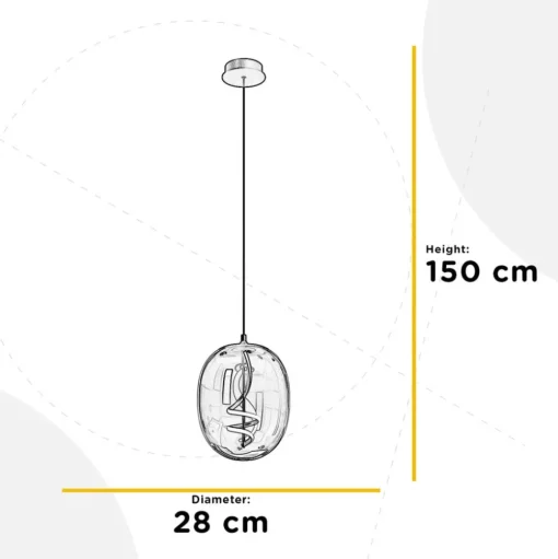LED hanglamp Lilly, glas, rookgrijs, Ø 28 cm, 4000 K