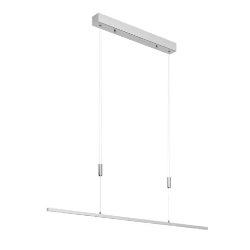 LED hanglamp Lucande Arnik, 120 cm, nikkelkleurig, dimbaar