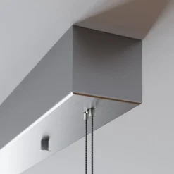 LED hanglamp Lucande Arnik, 180 cm, nikkelkleurig, dimbaar