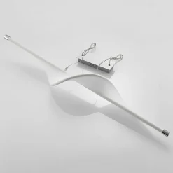 LED hanglamp Lucande Edano, 122 cm, wit, textiel, dimbaar