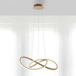 LED hanglamp Maria, dimbaar, messing