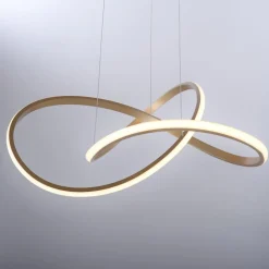 LED hanglamp Maria, dimbaar, messing