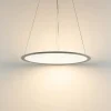 LED hanglamp PANEL, grijs, Ø 63 cm, metaal, CCT, dimbaar, 50 W