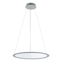 LED hanglamp PANEL, grijs, Ø 63 cm, metaal, CCT, dimbaar, 50 W