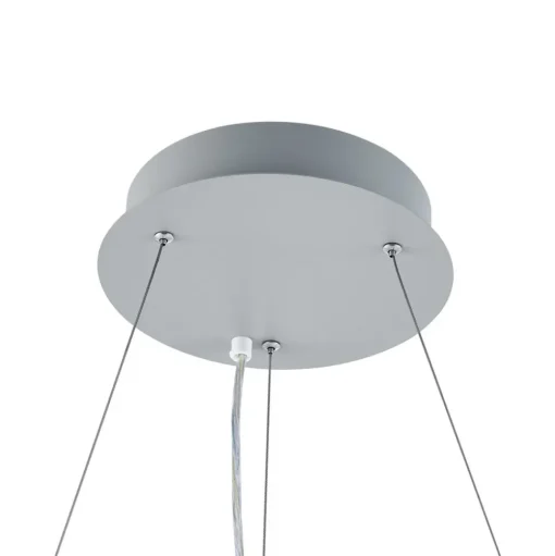 LED hanglamp PANEL, grijs, Ø 63 cm, metaal, CCT, dimbaar, 50 W
