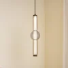 LED hanglamp Savete, rookgrijs, glas, Ø 12 cm