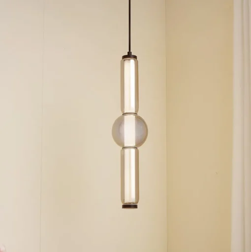 LED hanglamp Savete, rookgrijs, glas, Ø 12 cm