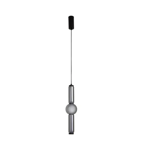 LED hanglamp Savete, rookgrijs, glas, Ø 12 cm