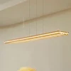 LED hanglamp Silja, hout, acryl, wit, 3000K