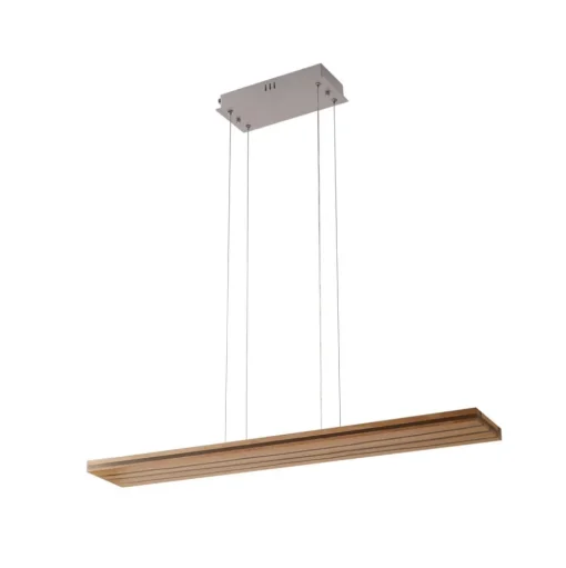 LED hanglamp Silja, hout, acryl, wit, 3000K