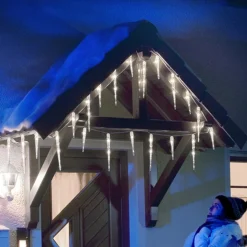 LED ijspegels lichtgordijn met 32 pegels 7,75m