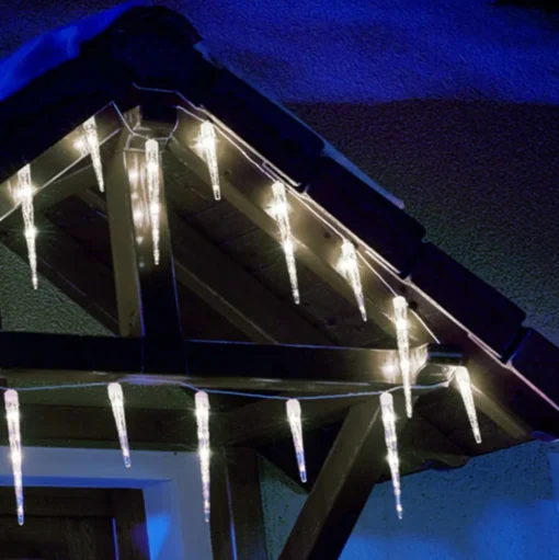 LED ijspegels lichtgordijn met 32 pegels 7,75m