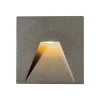 LED inbouw wandlamp Space, grijs, 10x10 cm