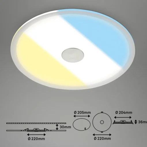 LED inbouwlamp 748 IP44 CCT Switch Ø 22cm