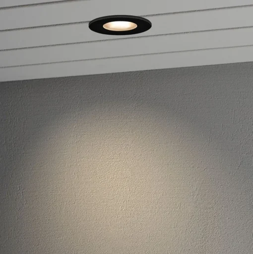 LED inbouwlamp 7875, plafond buiten zwart
