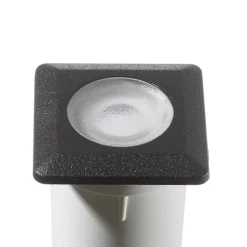 LED inbouwlamp Aldo hoekig zwart/helder 3.000K