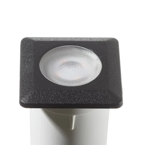 LED inbouwlamp Aldo hoekig zwart/helder 3.000K
