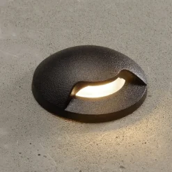 LED inbouwlamp Aldo 1L zwart/helder 3.000K