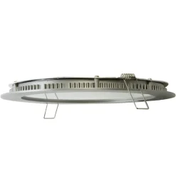 LED inbouwpaneel Justus, Ø 14,5 cm, zilver, IP44
