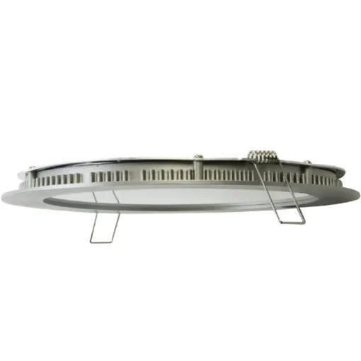 LED inbouwpaneel Justus, Ø 14,5 cm, zilver, IP44