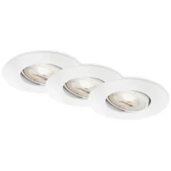 LED inbouwspot 7602 3er IP65 3.000 K wit