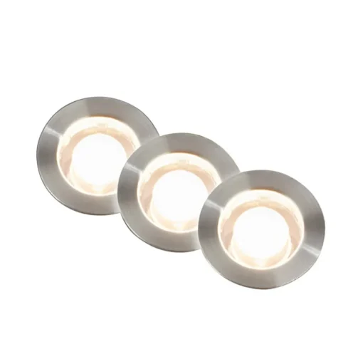 LED inbouwspot 3912032 IP67 12V 3x startersset Ø3cm roestvrij staal