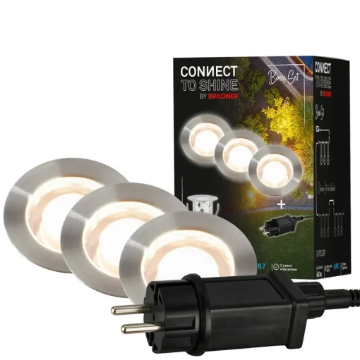 LED inbouwspot 3912032 IP67 12V 3x startersset Ø3cm roestvrij staal