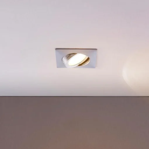 LED inbouwspot Andrej, hoekig, chroom