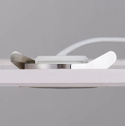 LED inbouwspot Andrej, hoekig, nikkel, set van 3